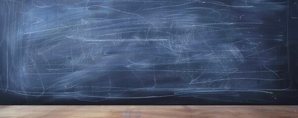 Wall Mural - Blank black chalkboard background Generative Ai 