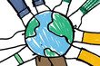 © Rawpixel.com - Environment doodle png, hands holding globe