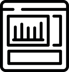 Sticker - Simple website icon representing growing statistics, perfect for websites and apps related to business and finance