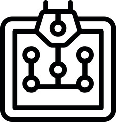 Poster - Electronic microchip circuit board representing computing technology