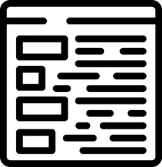 Poster - Simple icon of a digital survey form being filled out online