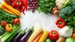 © Neha - vegetables with copy space on white background