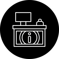 Sticker - Information Desk Icon