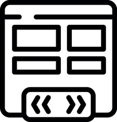 Poster - Website wireframe is displayed, showcasing the layout of a content management system - cms - for organizing digital information