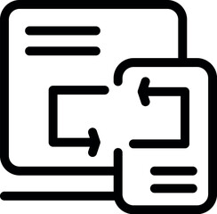 Aufkleber - This simple icon depicts two devices exchanging data, symbolizing file transfer and connectivity