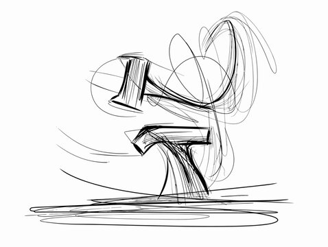 The Forge of Inspiration: A Single-Line Depiction of Creativity's Birth