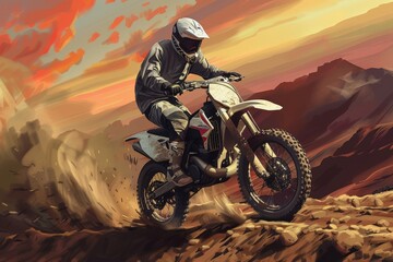 Wall Mural - abstract motocross