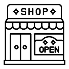 Wall Mural - Open shop Icon