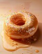 © Aliaksandr Siamko - A donut with sprinkles and a drizzle of caramel