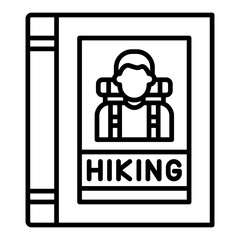 Canvas Print - Hiking book Icon