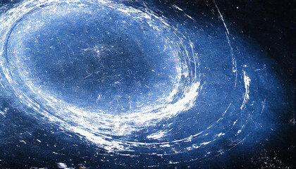 Poster - abstract vintage light blue texture with circular scratches and abrasions, old film, soft banner background with copy space