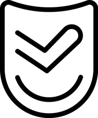 Poster - Shield is protecting a positive checkmark symbol, giving a sense of safety and security