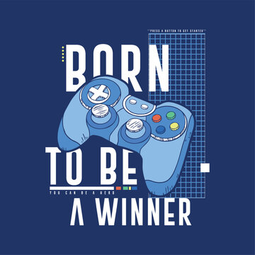 textile print design as vector with gamepad drawing