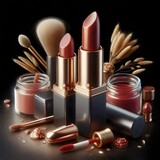 professional make-up products. Beauty products display