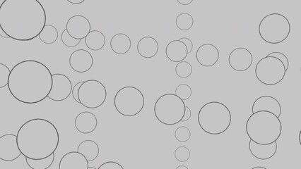 Poster - Abstract simple background with flowing bubbles. Design. Rows of moving circles silhouettes.