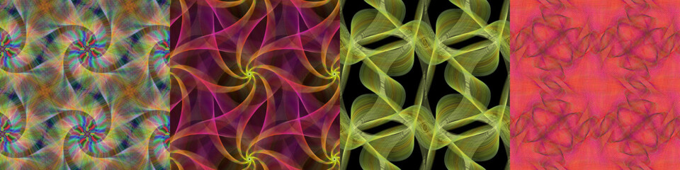 Poster - Seamless fractal pattern background collection