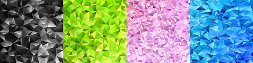 Poster - Abstract triangle polygon background collection