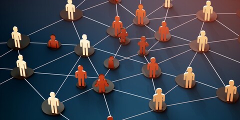 a group of people connected to each other