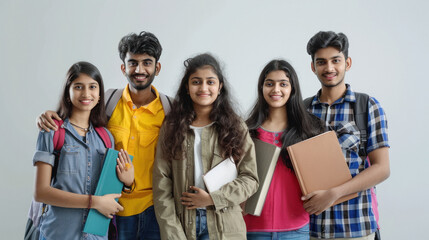 a group of young indian students