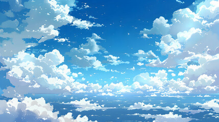 anime style anime sky cloud  background.generative ai