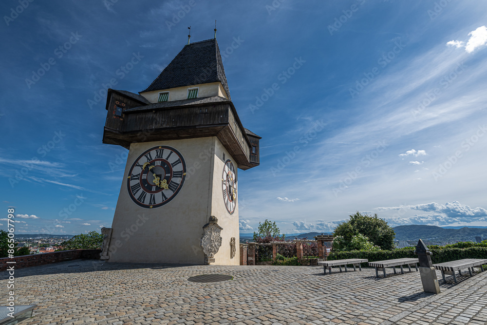 Clock Tower in Graz, Austria Stock Photo | Adobe Stock