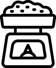 Poster - Laboratory scale measuring a granular substance, emphasizing accuracy and precision in scientific analysis