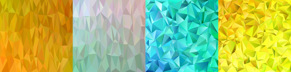 Poster - Abstract triangle polygon background collection