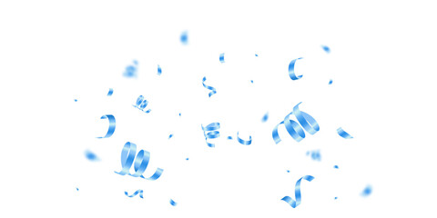 Wall Mural - celebration background with blue confetti decoration vector illustration.
