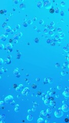 Poster - Rotating flow with liquid molecules. Motion. Rotating liquid tunnel made of 3d water droplets. Water tunnel made of liquid droplets or molecules