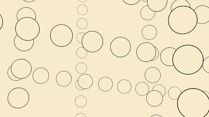 Poster - Abstract simple background with flowing bubbles. Design. Rows of moving circles silhouettes.