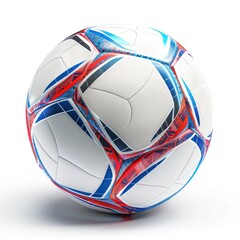 Canvas Print - Modern Soccer Ball Design with Red and Blue Details