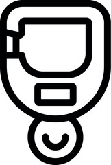 Poster - Electronic scale showing weight icon in trendy outline style