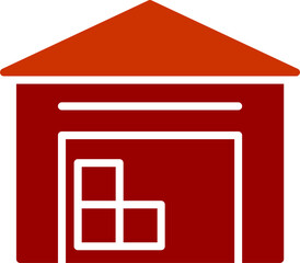 Sticker - Warehouse Vector Icon