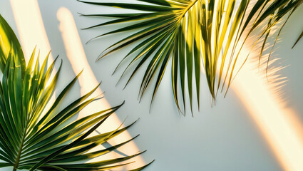 Wall Mural - Palm leaves.