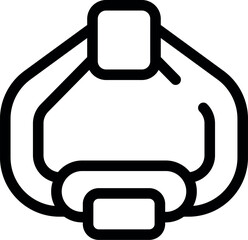 Poster - Bold line icon of vr glasses, representing the immersive experience of virtual reality technology