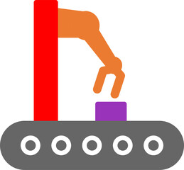 Sticker - Conveyor Vector Icon