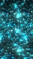 Poster - Moving 3d background with shiny squares. Motion. Beautiful background with shimmering disco-style pictures. Futuristic background with shimmering disco squares