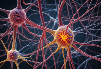 Aufkleber - Macro presentation of neural network in the human nervous system