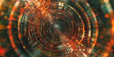 Poster - Abstract illustration of singularity concept. Origin of life. Space and science. Background image. Created with Generative AI technology.