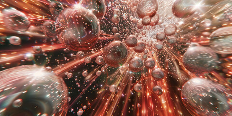 Poster - Abstract illustration of singularity concept. Origin of life. Space and science. Background image. Created with Generative AI technology.