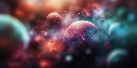 Poster - Abstract illustration of singularity concept. Origin of life. Space and science. Background image. Created with Generative AI technology.