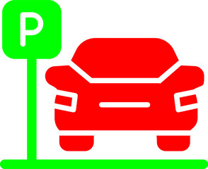 Sticker - Parking Vector Icon