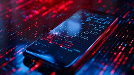 Aufkleber - Encrypted Message Being Decoded on Smartphone Screen