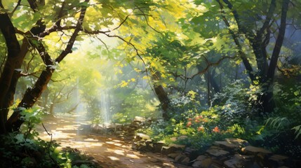 Wall Mural - Bright summer afternoon 