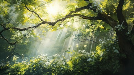 Wall Mural - Bright summer afternoon 