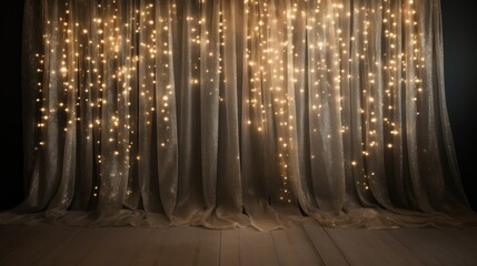 Poster - Elegant glitter backdrop with twinkling lights 