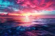 © Елизавета Борисова - Sunset over water glowing multi color
