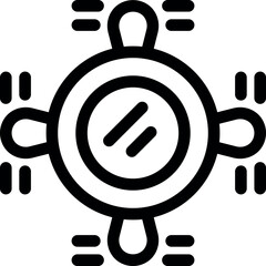 Poster - Icon of a smart home control panel with lights displaying the current status