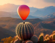 © fotoluigi868 - A fragile balloon teetering on a sharp prickly cactus represents the concept of fragility a_1(42)