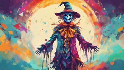 pop art style scarecrow